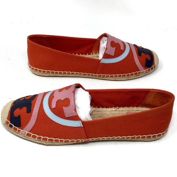 Tory Burch POPPY Espadrille Canvas /Leather Pomander, Sz 10  Tory Burch POPPY Espadrille Canvas /Leather Pomander, Sz 10